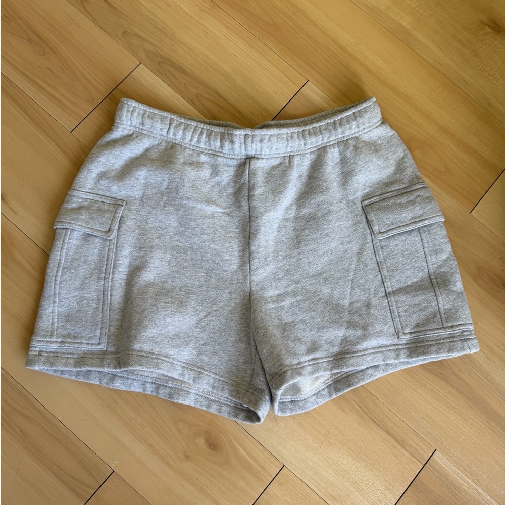 TNA Heather Gray Cargo Sweat Shorts